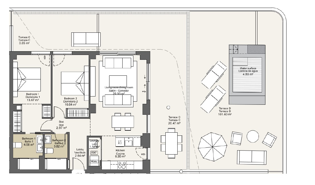 Promotion of luxury apartments in Torre del Mar (Málaga) 1 bedroom